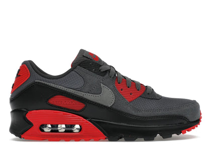 Nike Air Max 90 Smoke Grey Fire Red - authentic Nike sneakers