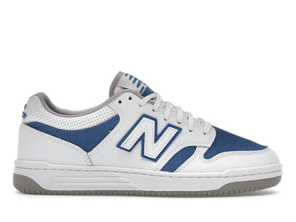 New Balance 480 White Royal Blue Suede - authentic New Balance sneakers