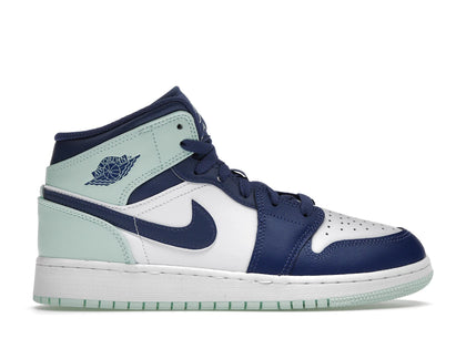 Jordan 1 Mid Mystic Navy Mint Foam (GS) - authentic Jordan sneakers