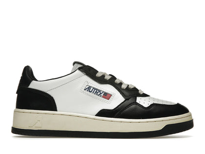 Autry Medalist Leather Low Black White - authentic Autry sneakers