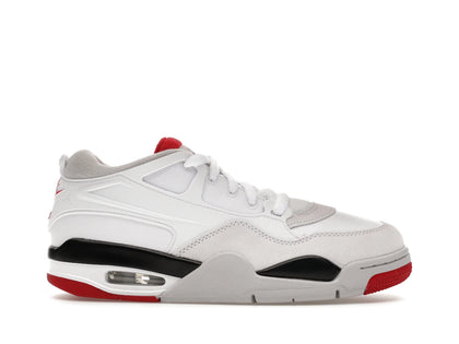 Jordan 4 RM White Black Neutral Grey Varsity Red (GS) - authentic Jordan sneakers
