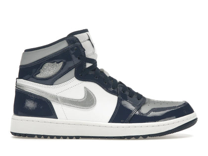 Jordan 1 Retro High Golf Patent Midnight Navy - authentic Jordan sneakers