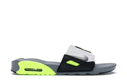 Nike Air Max 90 Slide Smoke Grey Volt Black - authentic Nike sneakers