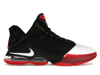 Nike LeBron 19 Low Black White University Red - authentic Nike sneakers