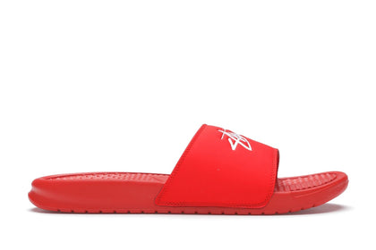 Nike Benassi Stussy Habanero Red - authentic Nike sneakers