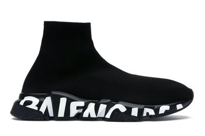 Balenciaga Speed Graffiti Trainers Black - authentic Balenciaga sneakers