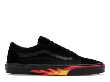 Vans Old Skool Black Flame Wall - authentic Vans sneakers