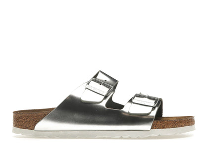 Birkenstock Arizona Softbed Metallic Silver (Women's) - authentic Birkenstock sneakers