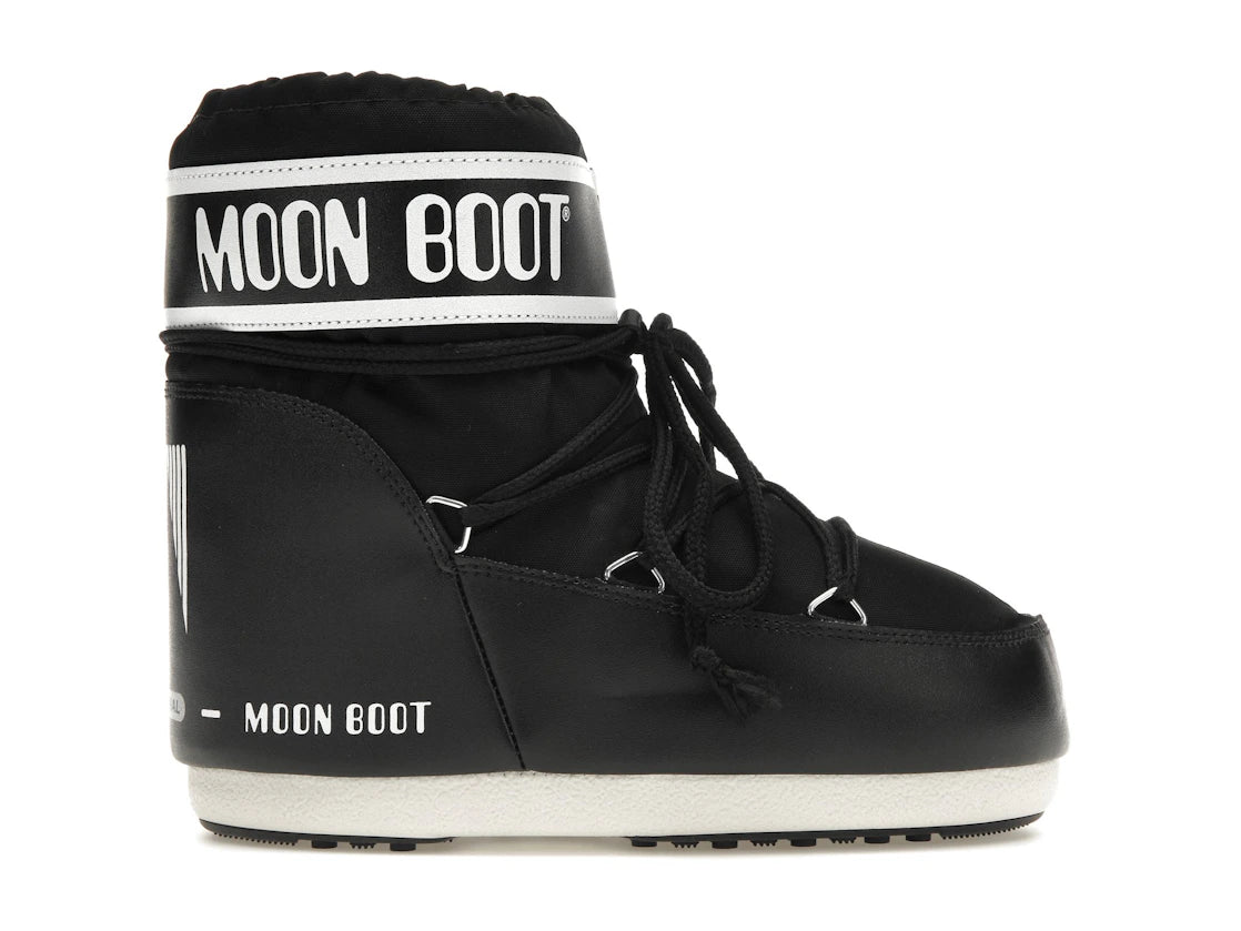Moon Boot Icon Low Nylonstiefel Schwarz Weiß