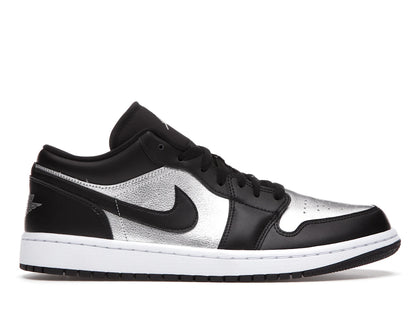 Jordan 1 Low SE Black Metallic Silver (Women's) - authentic Jordan sneakers
