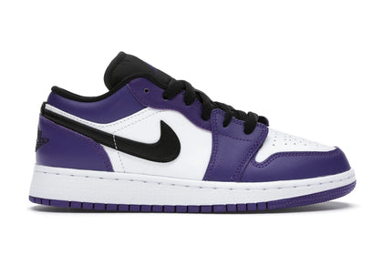Jordan 1 Low Court Purple White (GS) - authentic Jordan sneakers