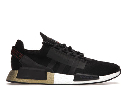 adidas NMD V2 Core Black Gold Metallic - authentic adidas sneakers