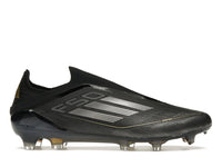 adidas F50 Elite Laceless FG Core Black Iron Metallic Gold Metallic