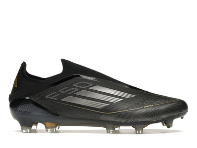 adidas F50 Elite Laceless FG Core Black Iron Metallic Gold Metallic