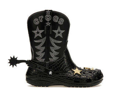 Crocs Classic Cowboy Boot Black - authentic Crocs sneakers