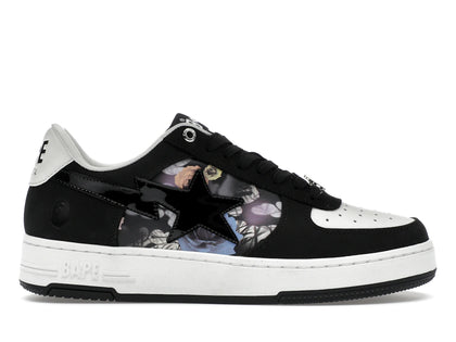A Bathing Ape Bape Sta #2 Black Multi Roses - authentic BAPE sneakers