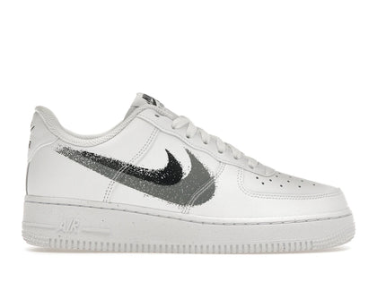 Nike Air Force 1 Low '07 Spray Paint Swoosh White Black Grey - authentic Nike sneakers
