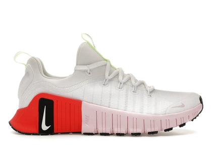 Nike Free Metcon 6 White Barely Volt Bright Crimson Pink Foam (Women's) - authentic Nike sneakers