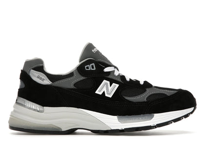 New Balance 992 Black Grey Suede - authentic New Balance sneakers