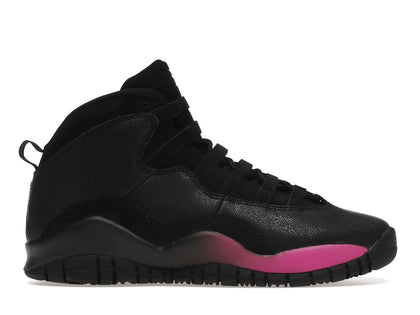 Jordan 10 Retro Black Fuchsia Black (GS) - authentic Jordan sneakers