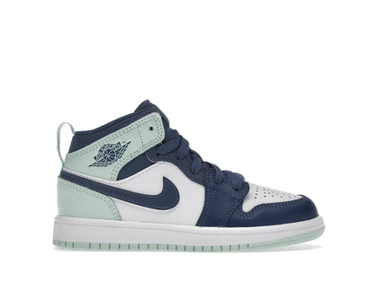 Jordan 1 Mid Mystic Navy Mint Foam (PS) - authentic Jordan sneakers