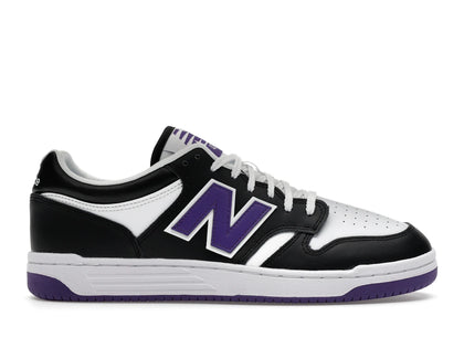 New Balance 480 Black White Purple - authentic New Balance sneakers
