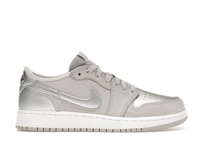 Jordan 1 Low OG Metallic Silver (GS) - authentic Jordan sneakers