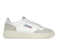 Autry Medalist Leather Low White Beige Suede (Women's)
