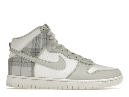 Nike Dunk High SE Tartan Plaid White Light Green - authentic Nike sneakers
