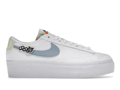 Nike Blazer Low Platform Next Nature Boarder Blue (Women's) - authentic Nike sneakers