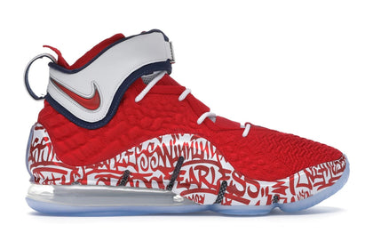 Nike LeBron 17 Graffiti Remix Red - authentic Nike sneakers