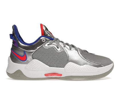 Nike PG 5 Clippers Metallic Silver - authentic Nike sneakers