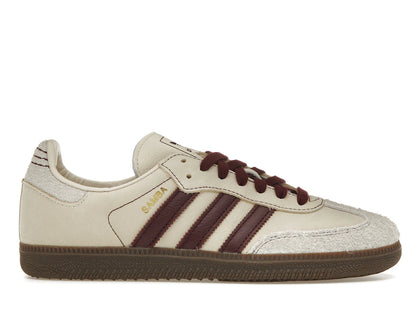 adidas Samba OG Wonder White Maroon (Women's) - authentic adidas sneakers