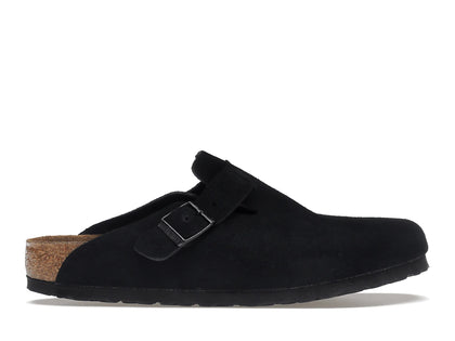 Birkenstock Boston Soft Footbed Suede Black - authentic Birkenstock sneakers