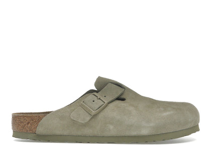 Birkenstock Boston Suede Faded Khaki - authentic Birkenstock sneakers