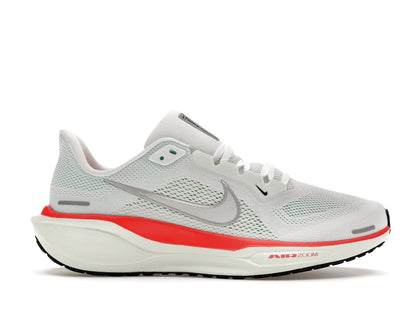 Nike Air Zoom Pegasus 41 White Barely Green Bright Crimson Metallic Silver - authentic Nike sneakers