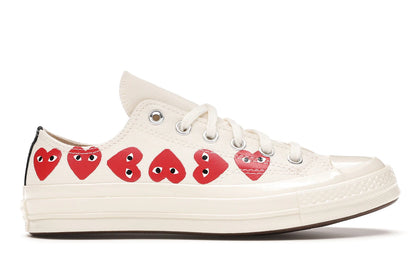 Converse Chuck Taylor All Star 70 Ox Comme des Garcons PLAY Multi-Heart White - authentic Converse sneakers