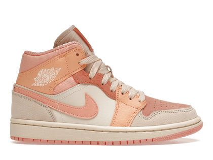 Jordan 1 Mid Apricot Orange (Women's) - authentic Jordan sneakers