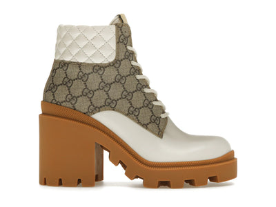 Gucci GG Ankle Boot Beige White (Women's)