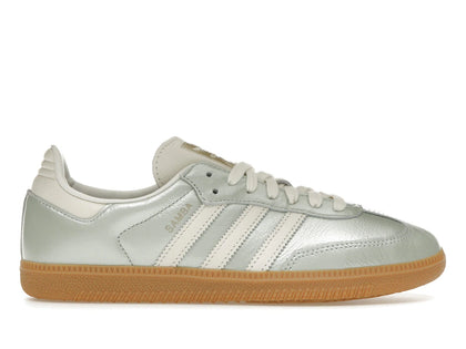 adidas Samba OG Linen Green Metallic (Women's) - authentic adidas sneakers