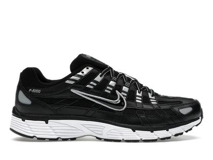 Nike P-6000 Black White Metallic Silver - authentic Nike sneakers