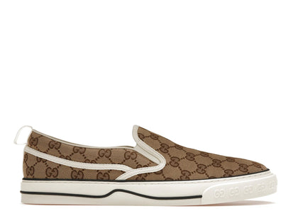 Gucci Tennis 1977 Slip On Beige Ebony - authentic Gucci sneakers