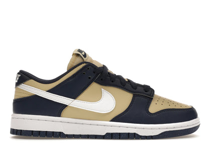 Nike Dunk Low Next Nature Midnight Navy Gold (Women's) - authentic Nike sneakers