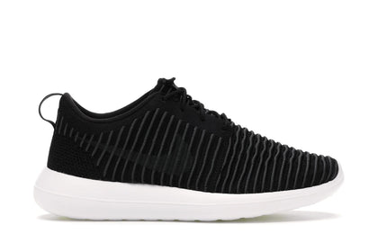 Nike Roshe Two Flyknit Black/Dark Grey-White-Volt - authentic Nike sneakers