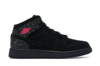 Jordan 1 Mid Black Rush Pink White Splatter (GS)