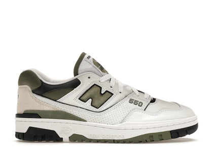 New Balance 550 White Dark Olivine - authentic New Balance sneakers