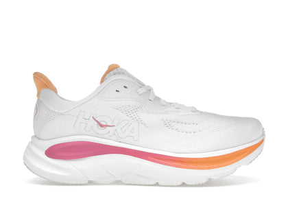 Hoka One One Clifton 10 White Electric Rose (Women's) - authentic Hoka One One sneakers