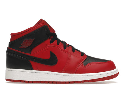 Jordan 1 Mid Reverse Bred (2021) (GS) - authentic Jordan sneakers