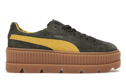 Puma Cleated Creeper Rihanna Fenty Suede Green (Women's) - authentic Puma sneakers
