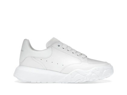 Alexander McQueen Court Trainers White Leather (Women's) - authentic Alexander McQueen sneakers